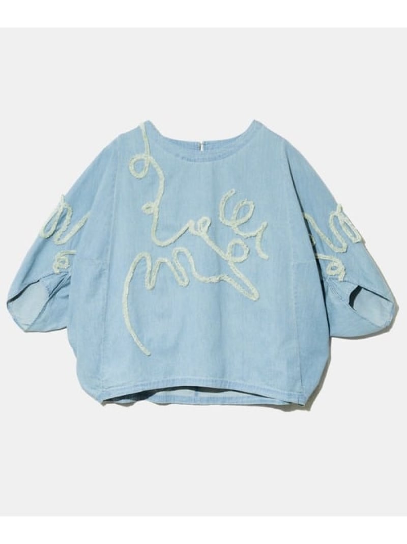 Rakuten - mililopiulu/ミリロピュール ドルマンフリンジラインデニムPO (WOMENS) GSC WOMENS SELECT ゴースローキャラバン トップス カットソー・Tシャツ ブルー ネイビー【送料無料】[Rakuten Fashion]