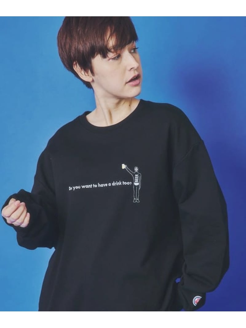 Rakuten - YOIDORE/酔いどれ ヨイドレンジャー クルーネックスウェット(MENS) SELECT BRANDS ジャックローズ トップス スウェット・トレーナー ブラック ネイビー【送料無料】[Rakuten Fashion]