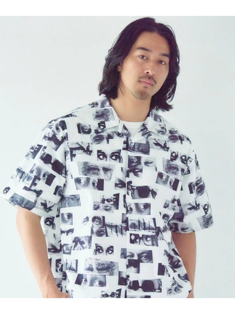 Rakuten - Philip Lumbang/フィリップ・ランバン JIMMY'Z 総柄オープンカラー半袖シャツ(MENS) SELECT BRANDS ジャックローズ トップス シャツ・ブラウス ホワイト【送料無料】[Rakuten Fashion]