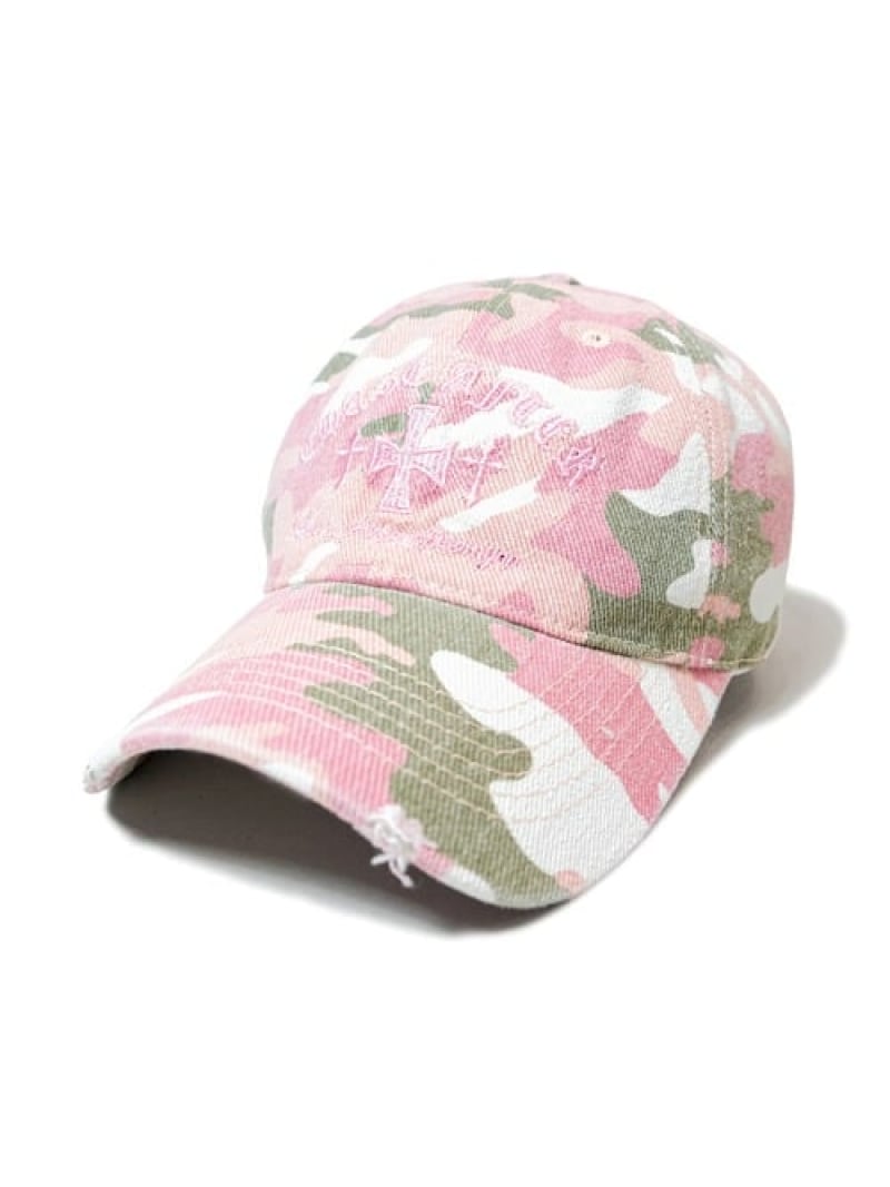 Rakuten - GA WASH CAMO CAP GALLIS ADDICTION ジャックローズ 帽子 キャップ ピンク グリーン[Rakuten Fashion]