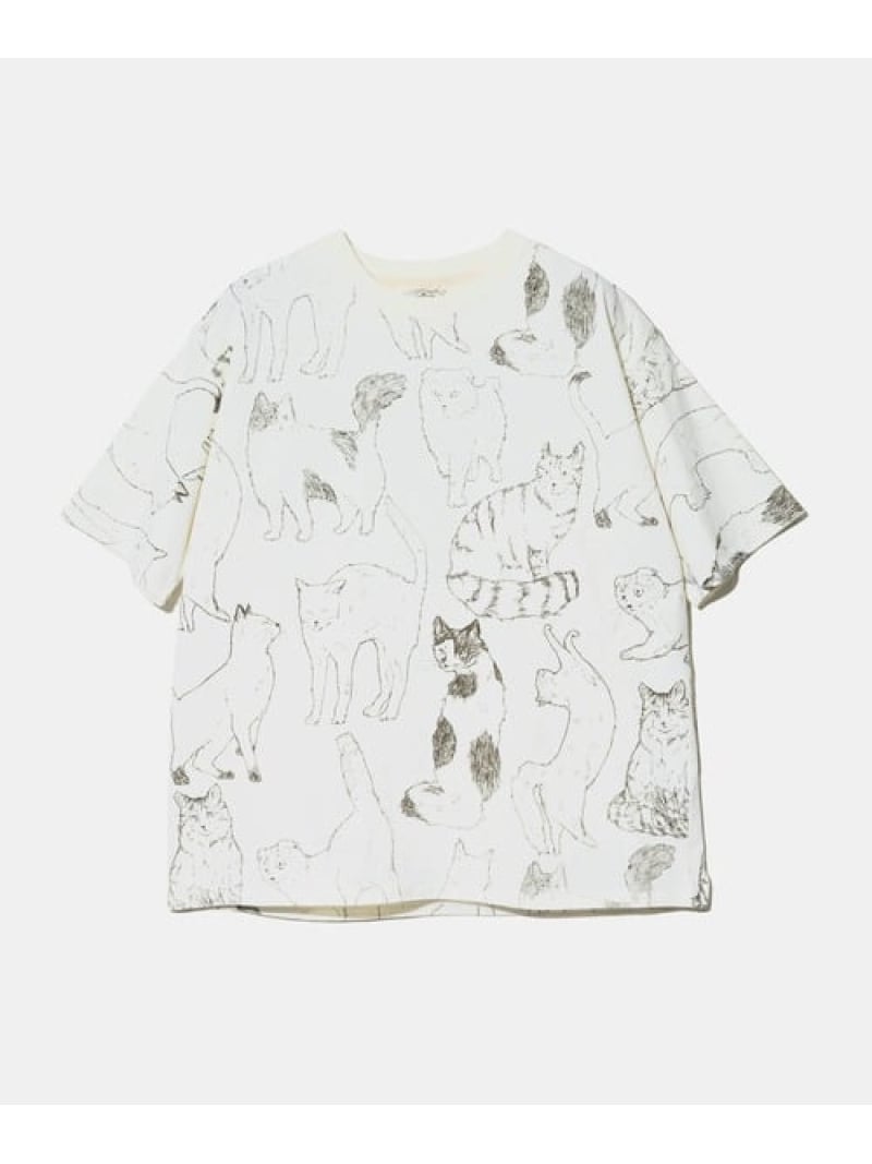 Rakuten - JUICY/ジューシー 猫総柄プリントTEE (WOMENS) GSC WOMENS SELECT ゴースローキャラバン トップス カットソー・Tシャツ オレンジ ホワイト【送料無料】[Rakuten Fashion]
