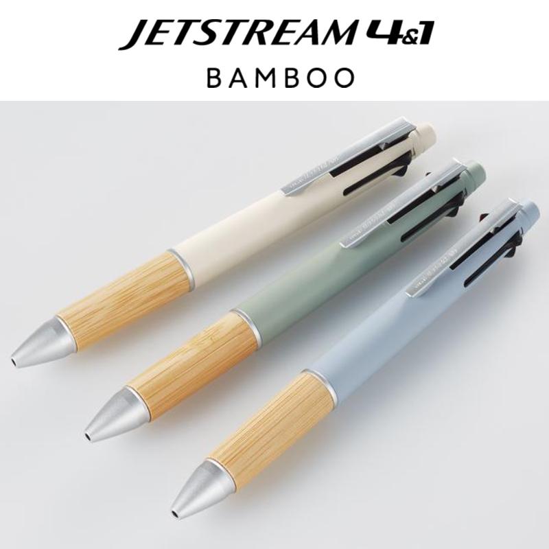 新商品 ジェットストリーム 多機能ペン 4&1 BAMBOO（バンブー）ボールペン黒 赤 青 緑 シャープペン0.5mm uni