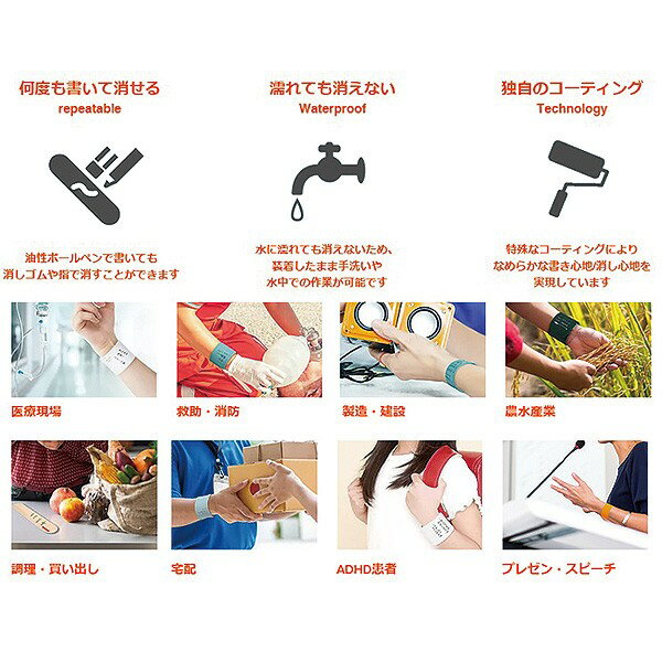 wemoウェモウェアラブルメモ消せる全4色バンドタイプ