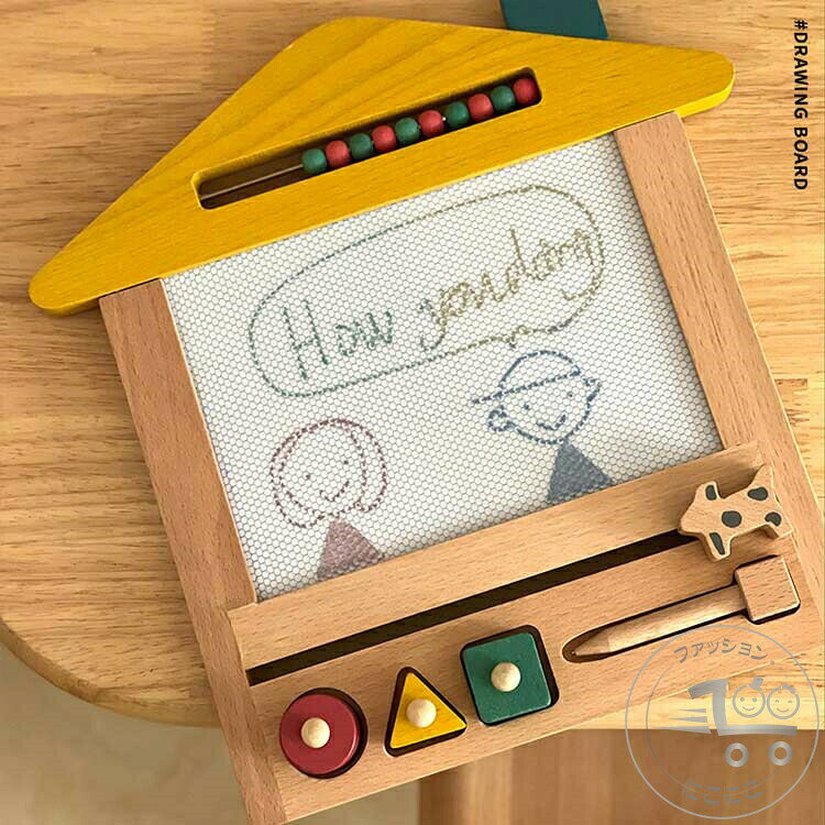 新生活 子供 おえかきボード お絵描きボード マグネット カラフル 木製 おもちゃ ...