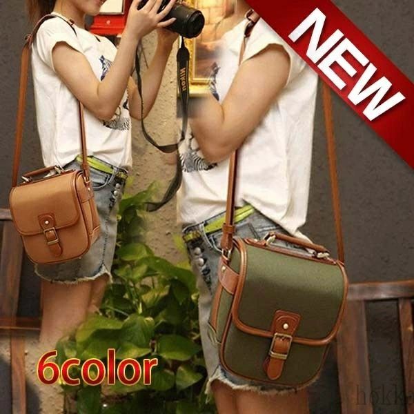 キャンバス おしゃれ カメラバッグ 防水 男女兼用 一眼レフカメラバッグ カメラショルダーバッグ アウトドア撮影に適用 旅行 多機能 実用的 PU 一眼レフ