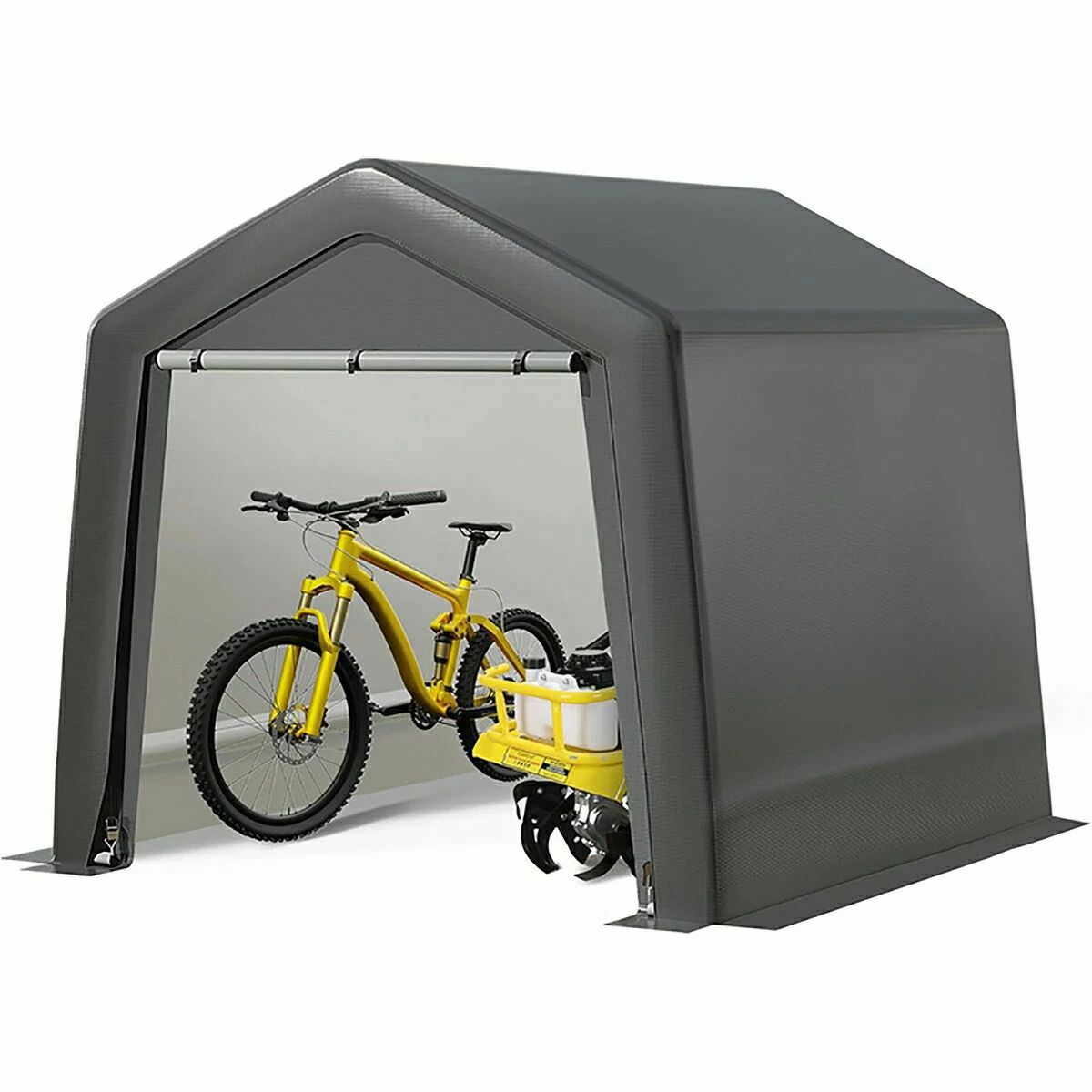 Rakuten - 防水 サイクルハウス2台用 バイクガレージ 雨よけ サイクルハウス サイクルポート 物置き 自転車 屋外収納物置 ガレージ 自転車置き場 園芸用品 アウトドア 高耐久鋼フレーム テント サイクルガレージ DIY 保管 収納 UVカット ガーデニング 物置