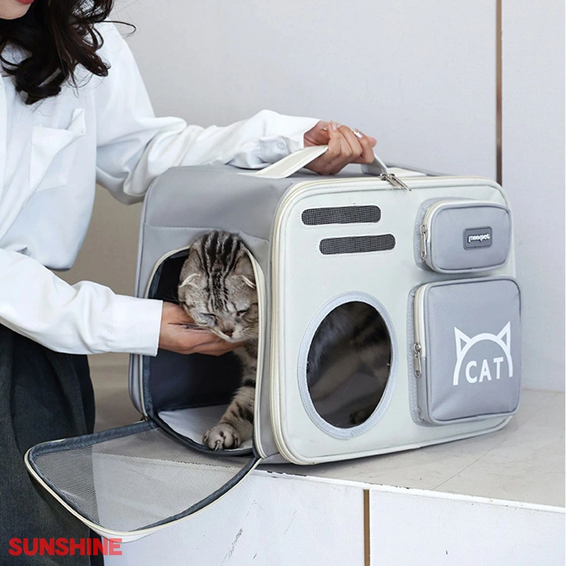 猫 お出かけ用 犬 避難 ペットキャリーバッグ ペットバッグ ねこキャリーバッグ お...