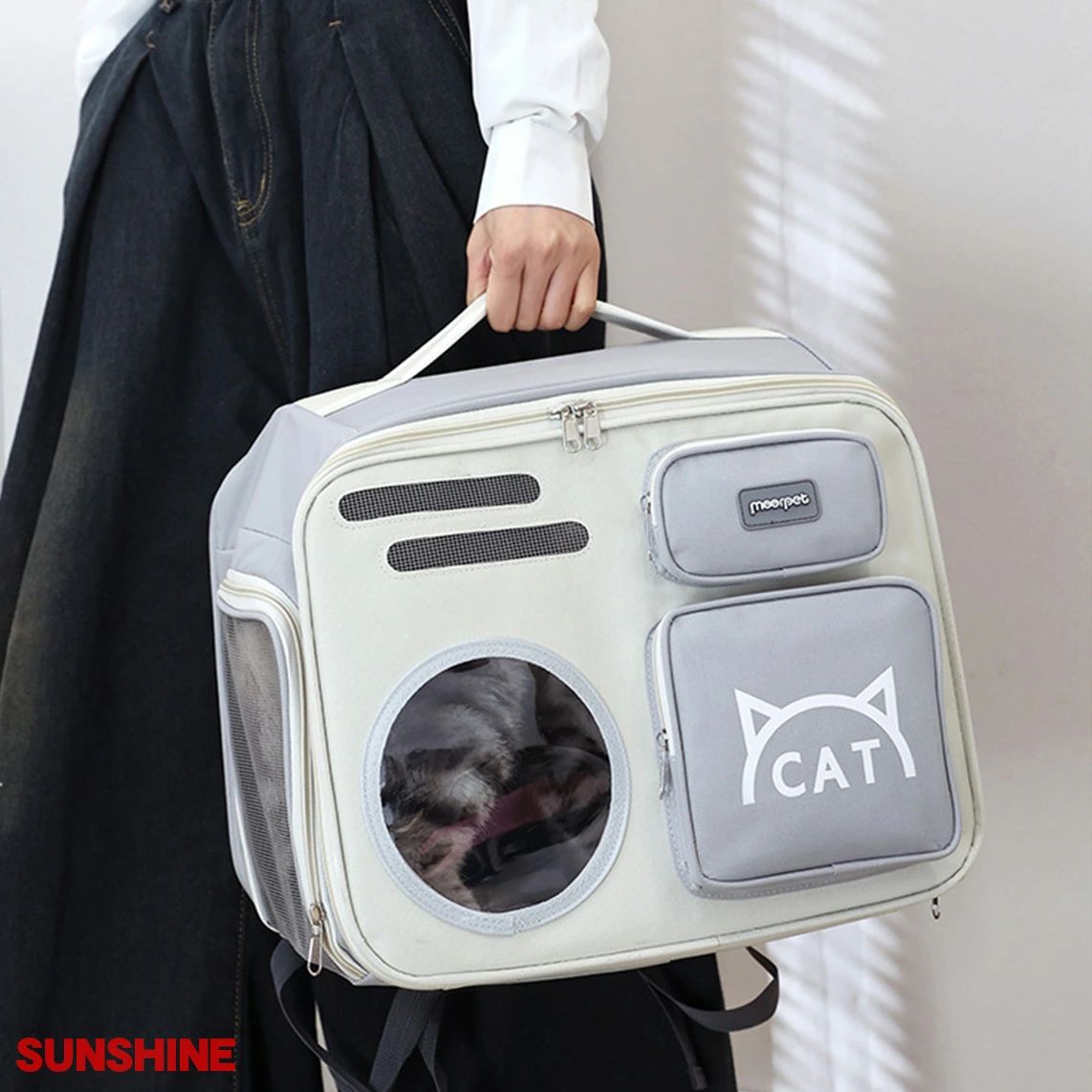 猫 お出かけ用 犬 避難 ペットキャリーバッグ ペットバッグ ねこキャリーバッグ お...