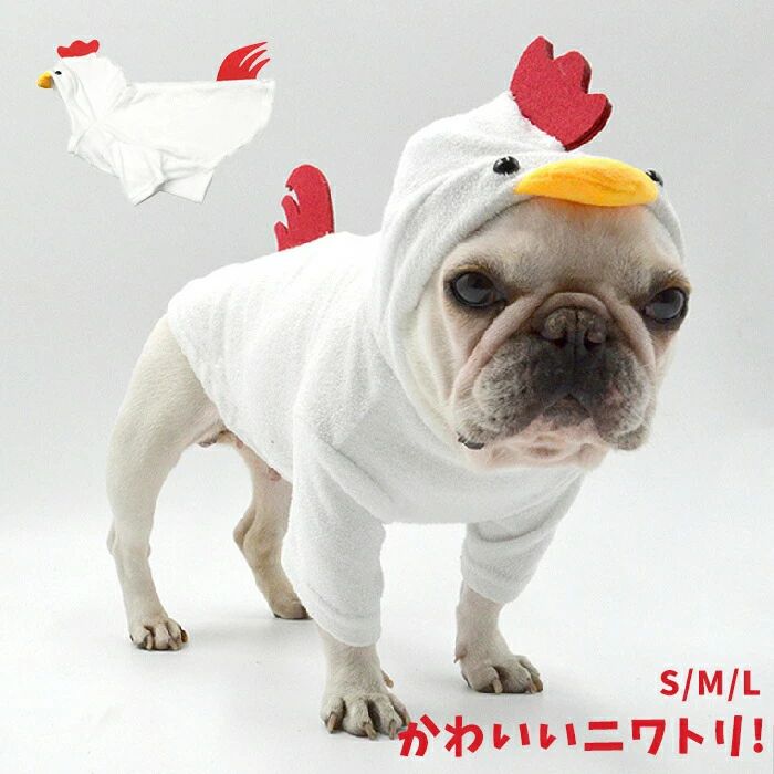 Rakuten - 小型犬 コスチューム コスチューム 犬服 小型犬用 ペット 鶏 帽子 猫服 ハロウィン 被り物 フード付き 猫 ハロウィン仮装 猫服 面白い 犬服 変身グッズ ニワトリ 撮影 仮装 コスプレ ペット服 猫服 パーカー コスプレ衣装 ペット 犬変身 ペット