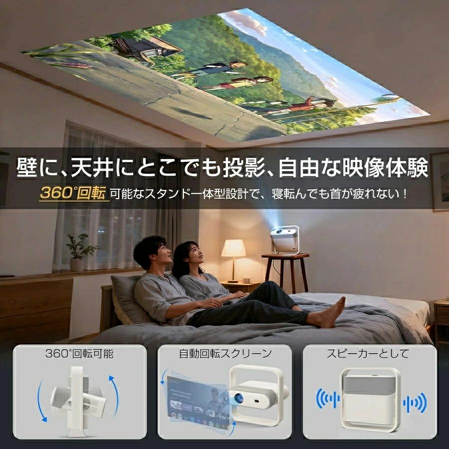 1500ANSIルーメン Dolby Vision 短距離投影 projector YouTube 【Netflix公式ライ...