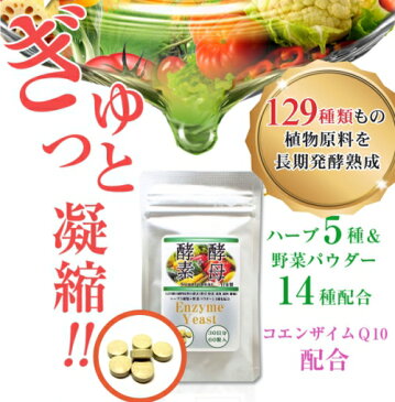 酵素＋酵母 60粒入　129種の醗酵熟成酵素と野菜パウダー14種 ハーブ5種も配合　野草 野菜 果物　穀物　糖類　送料無料