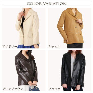ソフト ラム レザー テーラード ジャケット/レディースアウター レザー コート 結婚式 レザー 冬 女性用 レザーコート ハーフコート レザージャケット ラム革 羊革 秋 冬 クリスマス ギフト プレゼント
