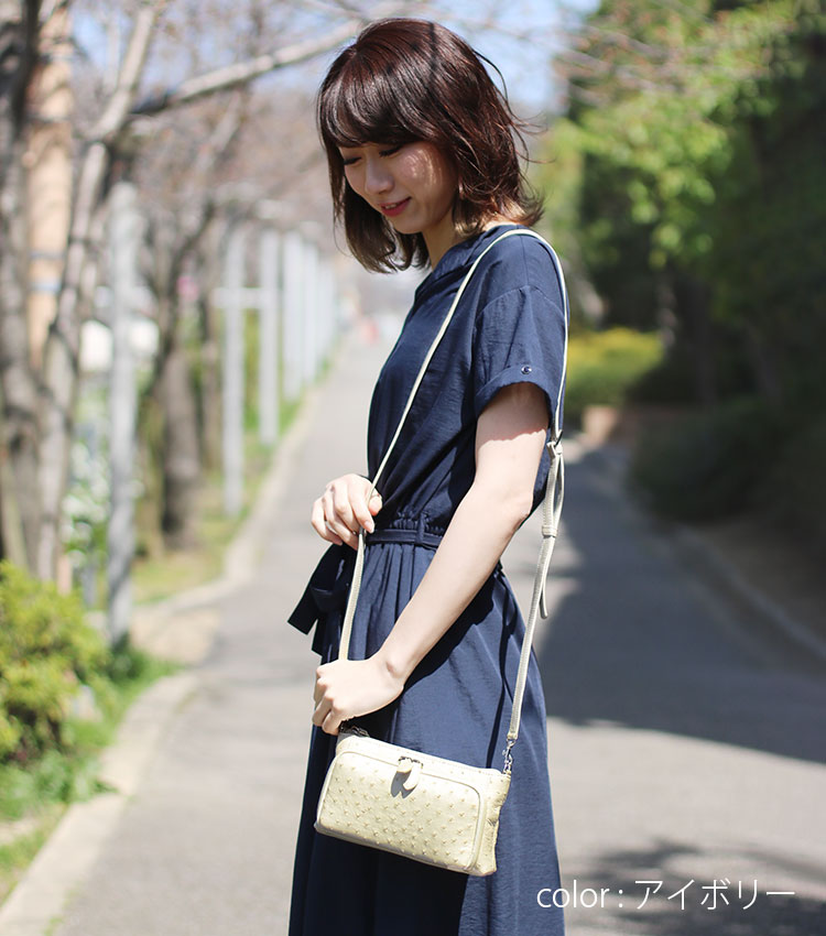 【5%OFFクーポン対象!!】オーストリッチお財布ポシェット3WAYバッグレディース小さめ全15色革ハンドバッグ財布ポシェット斜め掛けショルダー母女性ミニバッグプレゼントギフト母の日実用的花以外(06000308r)