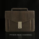 ダイヤモンド パイソン ビジネス バッグ メンズ アンティーク 革 レザー ハンドバッグ 手提げ 革バッグ メンズ バッグ 2WAY セカンドバッグ 夏 誕生日...