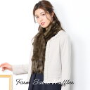 ファーム セーブル 編み込み マフラー フリンジ付 レディース 秋 冬 シルキーで美しい艶 滑らかで柔らかな肌触りのファームセーブルを贅沢に使用したマフラー。毛...