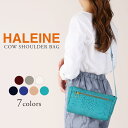 【クーポン対象】HALEINE 牛革 ミニ ショルダーバッグ レディース 日本製 クロコダイル 型押し ブランド ハンドバッグ ポシェット ミニバッグ インナー...