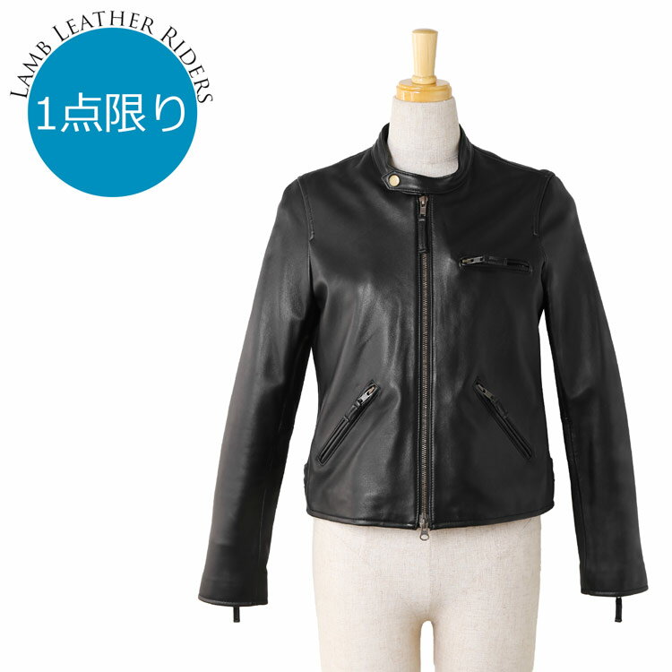 樂天商城 - 【1点限り】 ラム ライダース ジャケット シングル ナッパ加工 レディース ブラック M〜L ギフト プレゼント 7F (4100-18r)