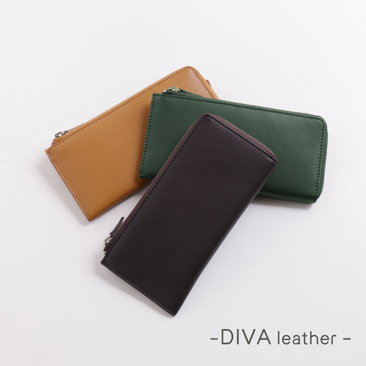 【5％クーポン】長財布 メンズ 本革 薄い l字ファスナー コンパクト mieno Diva ブ...