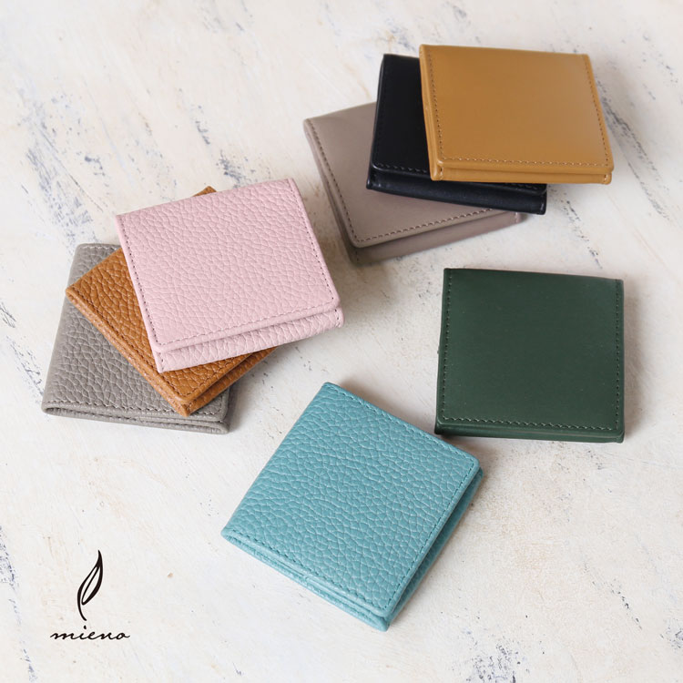 小銭入れ メンズ 小さい 牛革 BOX型 小銭入れ 本革 レザー ブランド 革 レザー小物 メンズ 小物 贈り物 プレゼント mieno Diva コインケース 【ネコポスで送料無料】 【名入れ 可能】 5F バレンタイン チョコ以外 (07000399-mens-1r) 2