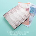 【10%オフクーポン】ヒマラヤ クロコダイル 二つ折り 財布 小銭入れなし メンズ 折り財布 薄い財布 革 本革 ワニ革 カードケース 札入れ ミニマリスト 二...