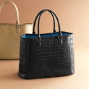 【5%offクーポン】クロコダイル トートバッグ 両面 センター取り マット 加工 クロコダイルバッグ 大容量 旅行バッグ トート型 やわらかい 肩掛け レディ...
