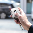 ヒマラヤ クロコダイル メンズ スマートキーケース 本革ラウンドファスナー ボタン 窓付き 白 ホワイト ヒマラヤクロコダイル ストラップ付き 新車 祝い カー...