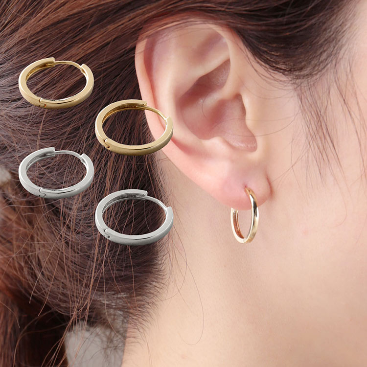 ニッケルフリー フープ ピアス ニッケルフリー 低アレルギー 素材 両耳用 金属アレルギー 【ネコポスで送料無料】【返品交換不可】 浴衣 に 合う ギフト プレ...