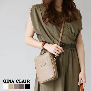 ミニバッグ 本革 バッグ レディース GINA CLAIR ミニ ショルダーバッグ シンプル 斜め掛け ブランド レザー ミニバッグ ミニショルダー サコッシュ 縦型 牛革 シュリンクレザー 鞄 本革バッグ ファスナー ギフト プレゼント 『ギフト』 5F (09000330r)