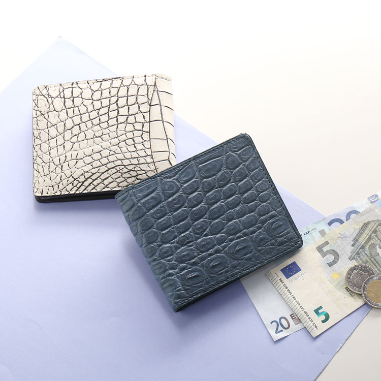 [20% 쿠폰] 악어 두개 접이 지갑 일본제 레이디스 매트/메디 염색 가죽 가죽 wallet 레이디스 지갑 이중 접는 CROIX ROYAL 선물 선물 4FA (06001715r)