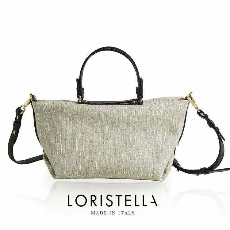 ハンドバッグ 【5％OFFクーポン】リネン 2wayバッグ レディース LORISTELLA ショルダーバッグ ミニショルダー ミニバッグ 小さい 2way 春 夏 斜めがけ 軽量 ロリステッラ 生地 本革 バッグ ギフト プレゼント 4FB (07000510r)