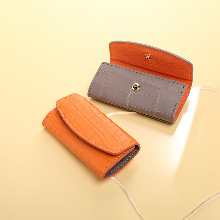 【5%offクーポン】クロコダイル キーケース 4連 マット加工 メンズ バイカラー マ...