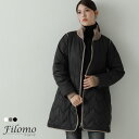 【クーポン対象】ダウンコート レディース ミドル ブランド Filomo ミドル丈 軽量 ダウン M L LL ベンチコート アウター ダウンジャケット バイカ...