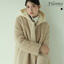 【28h限定10%off】ノーカラー デザイン ウール コート ダウンベスト 付き 3WAY アウター 上着 防寒 filomo コート ジレ かわいい オシャ...