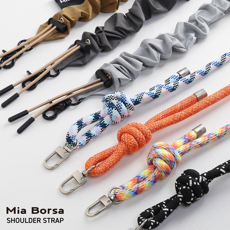 【4h限定20%off】スマホショルダー ストラップ 太め 長さ調節 大人 携帯 レディース 【ネコポスで送料無料】紐 スマホ ショルダーストラップ ブランド mia borsa バッグ用 スマホ用 単品 丈夫 付け替え アウトドア ショルダーベルト おしゃれ 8mm 7F (07000621r)