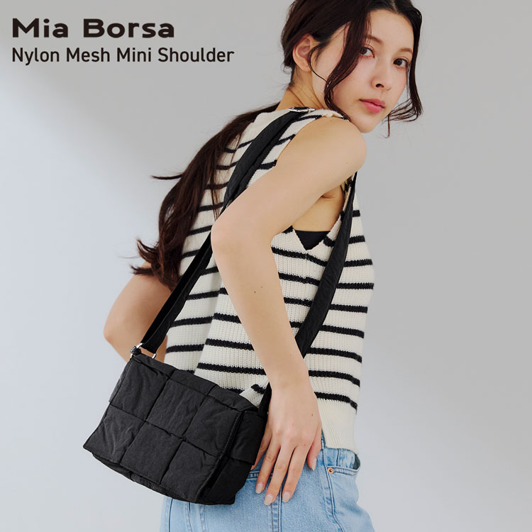 乐天商城 - ミニショルダー ナイロン レディース ブランド Mia Borsa ミアボルサ ショルダーバッグ ナイロンメッシュ ミニショルダーバッグ ポーチ付き 斜めがけ 大人 軽量 人気 女性用 ギフト 誕生日 女の子 記念日 軽い ナイロンバッグ 4FB (07000669r)