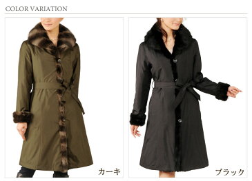【SALE&クーポンで28%OFF】シルク&ロシアンリスリバーシブル ロングコート ロシアンリストリミング 毛皮 女性用 ロング 結婚式 ブラック 軽量 秋 冬 プレゼント ギフト 『ギフト』 敬老の日 祖父 祖母 (No.6230r)