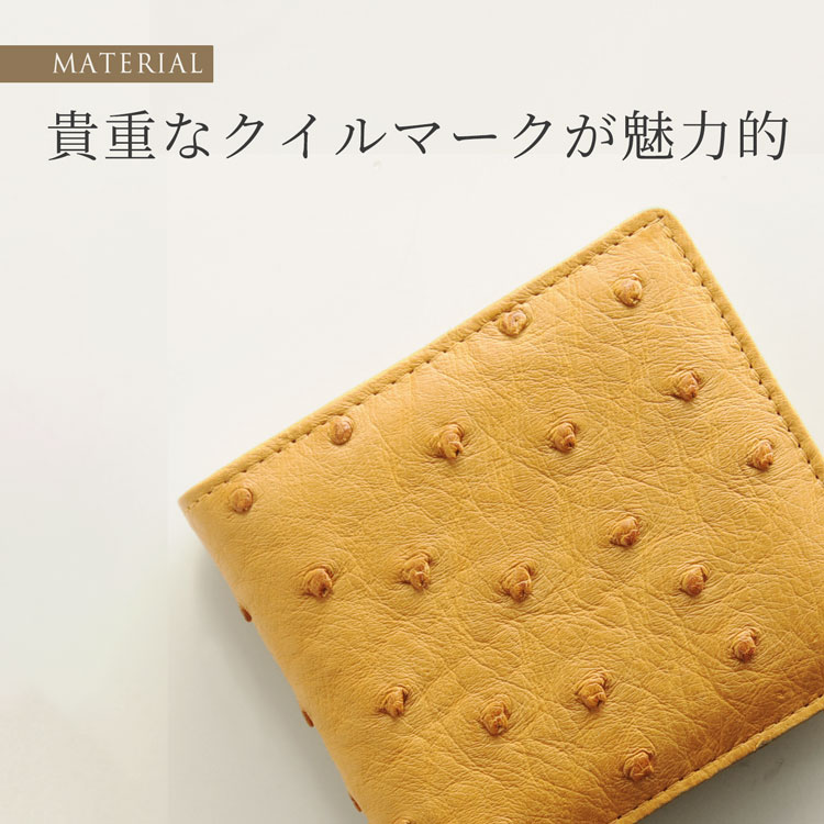 オーストリッチ 二つ折り 財布 メンズ 無双仕立て フルポイント 全10色 折り財布 本革 ミニ財布 軽い 小銭入れ付き 普段使い『ギフト』 春財布 バレンタイン チョコレート 付きラッピング対応可(9081mr)格安通販　バレンタイン　人気　ランキング