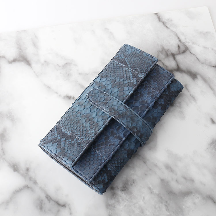楽天市場】パイソン 長財布（カラーネイビー）（財布・ケース