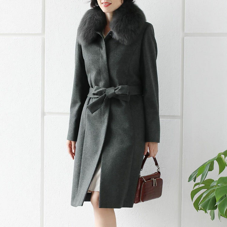 楽天市場】カシミヤ ロングコート(カラーグレー)(レディース 楽天市場】カシミヤ ロングコート(カラーグレー)(レディース