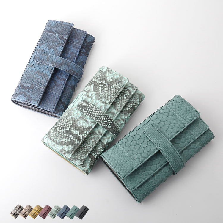 ダイヤモンド パイソン 長財布 メンズ 本革 蛇革 ギャルソン 財布 全11色 蛇柄 メンズ財布 ウォレット サイフ 誕生日 父 プレゼント パイソン柄 ギフト 父 普段使い (7369-mens-1r) 『ギフト』 春財布 バレンタイン