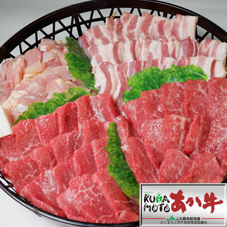 焼肉セット 1.1kg (4種類) 約3人〜4人前■あか牛モモ あか牛カルビ りんどうポーク いずみどり(鶏)■焼き肉 バーベキュー BBQ 牛肉 和牛 豚肉 鶏肉 鶏モモ 九州産 国産 ブランド 食品 お取り寄せ グルメ 冷凍（※北海道・沖縄は配送料要）