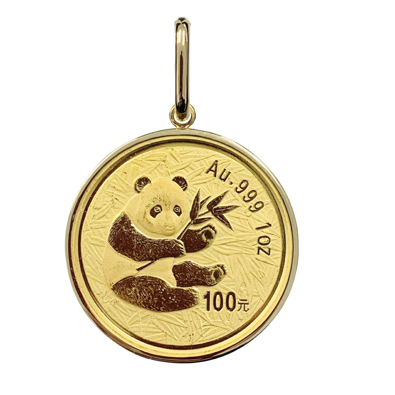 パンダ金貨 中国 2000年 K18/24 純金 33.5g 1オンス イエローゴールド コイントップ シンプル Gold