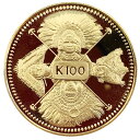 1979 パプアニューギニア 4人の顔図 100キナ金貨 21.6金 9.9g イエローゴールド コイン GOLD コレクション 美品