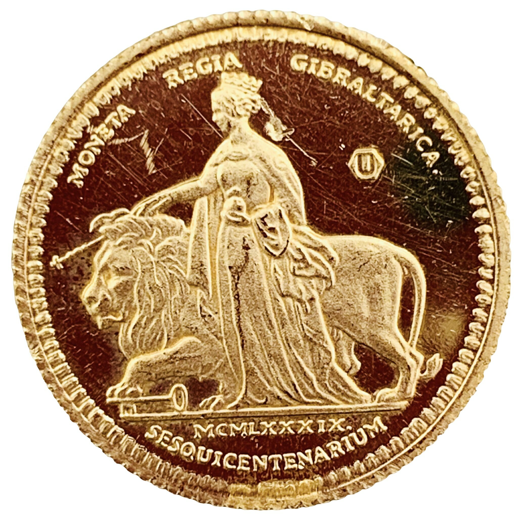ウナとライオン金貨 ジブラルタル イエローゴールド 22金 1989年 4.2g コレクション アンティークコイン