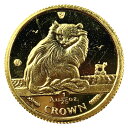 マン島金貨 エリザベス女王 猫 1/25オンス 1995年 1.2g K24 純金 イエローゴールド コレクション Gold