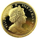 マン島金貨 エリザベス女王 猫 1/10オンス 2003年 3.1g K24 純金 イエローゴールド コレクション Gold 2