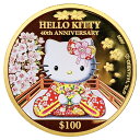 美品 ハローキティ金貨 HELLO KITTY 2014年 1/2オンス 15.5g 24金 純金 カラーコイン イエローゴールド コレクション Gold