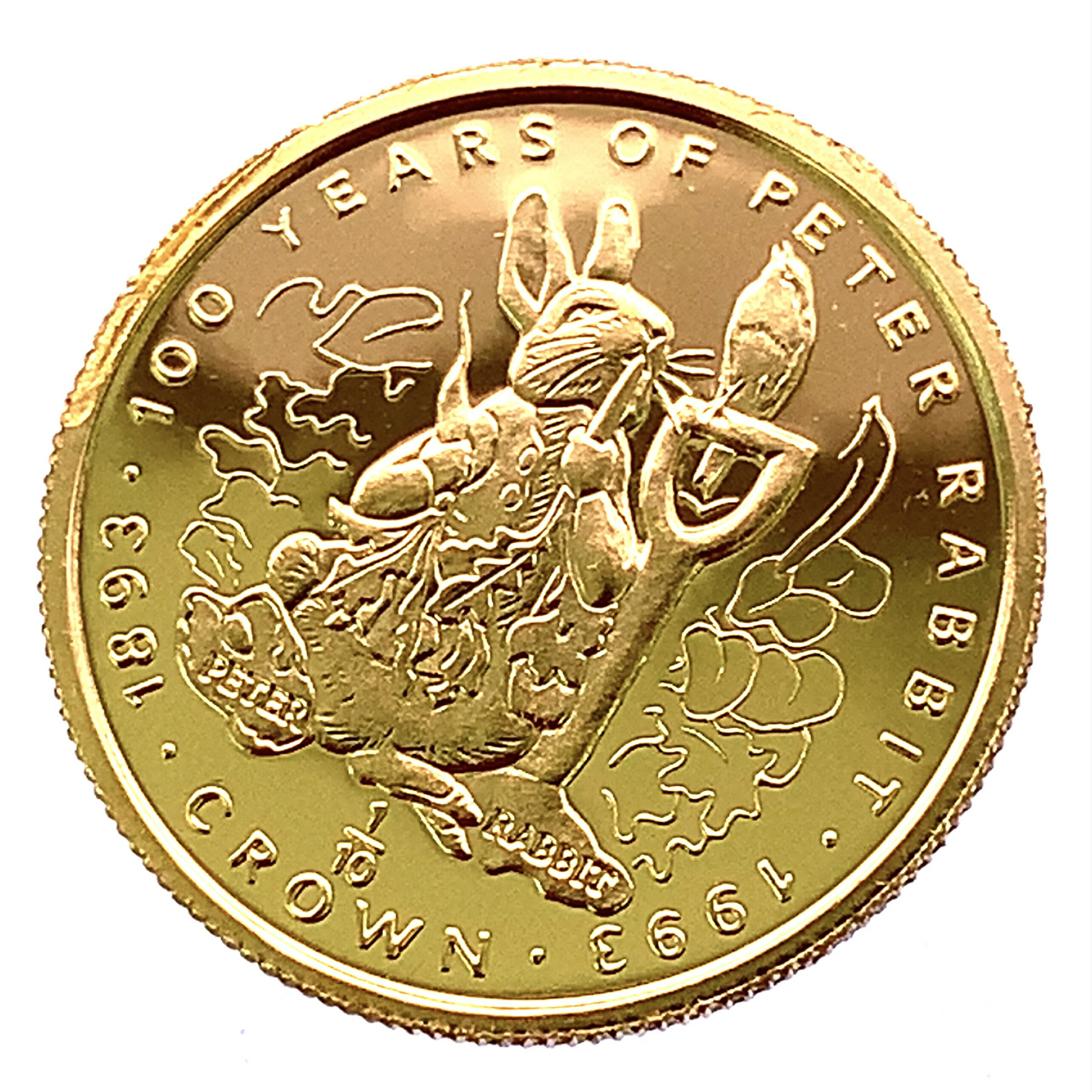 ピーターラビット金貨 ジブラルタル エリザベス女王 1/10オンス 1993年 3.1g 24金 純金 イエローゴールド コレクション Gold
