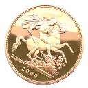 ソブリン金貨 聖ジョージ竜退治 エリザベス2世 金貨 イギリス 2004年 22金 39.94g イエローゴールド GOLD コレクション 美品