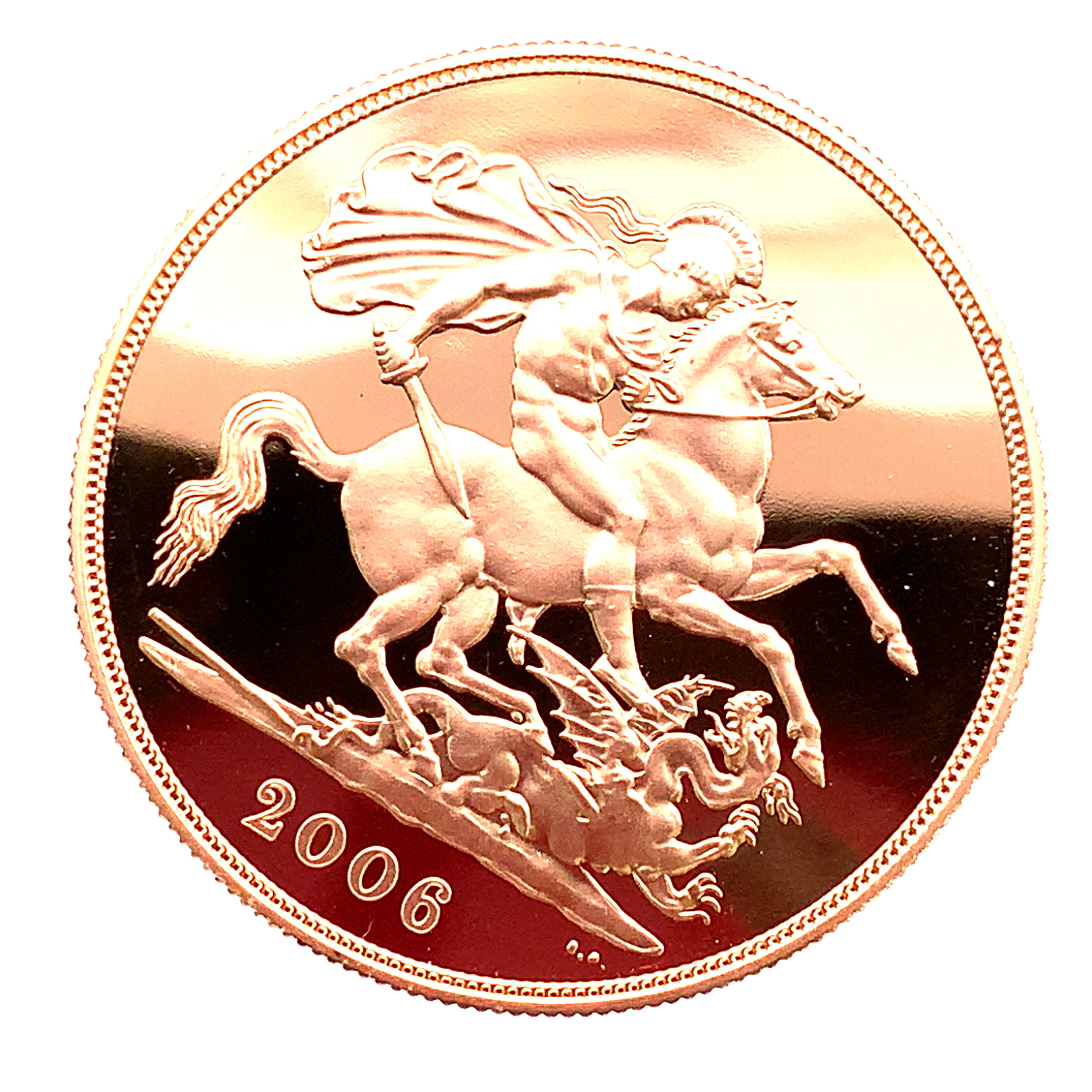 ソブリン金貨 聖ジョージ竜退治 エリザベス2世 金貨 イギリス 2006年 22金 39.94g イエローゴールド GOLD コレクション 美品